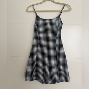 Topshop Black and White Checkered Mini Dress
